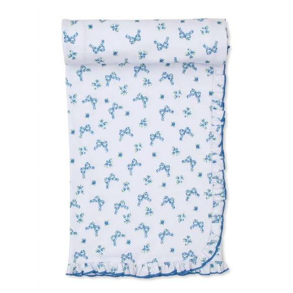 NEW KISSY KISSY blooming bows baby blanket in blue - Picture 1 of 2